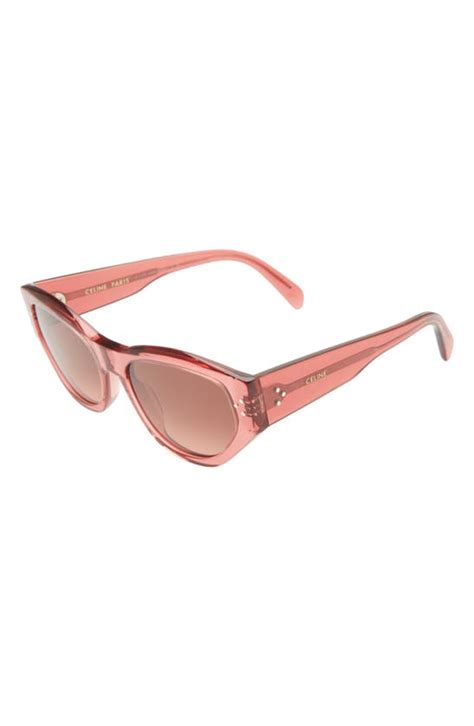 celine caty sunglasses pink|celine 54mm cat eye sunglasses.